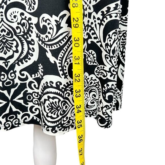 White House Black Market Dress Womens Size 2 Black White Mock Halter Blouson - Picture 8 of 10